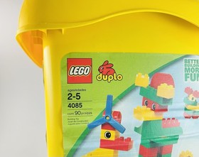 LEGO DUPLO Kids Block Set #4085 w/ Bucket 89/90 Pieces Almost Complete 2005
