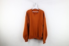 Vtg 90s Russell Athletic Mens XL Faded Blank Crewneck Sweatshirt Burnt Orange