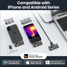 Thermal Imaging Camera P3 for IOS&Android Phone Type-C 512*384 Resolution 1112℉