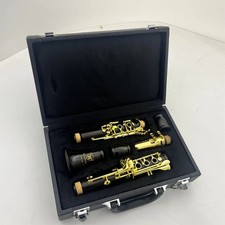 C Tone Clarinet MCL-500 Ebony Wood Or Bakelite Wood Gold Keys Clarinet
