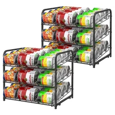 Can Organizer for Pantry Stackable 2 Pack, Can Storage Organizer Rack Stackin...