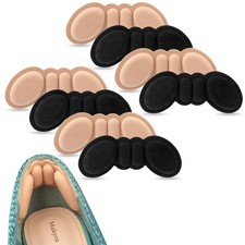 4Pairs Foam Heel Pads Back of Heel Cushion Inserts Heel Slip Pads for Loose Shoe