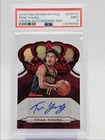 TRAE YOUNG 2018-19 CROWN ROYALE ROOKIES RED DIE CUT MINT RC AUTO /99 PSA 9 Q2697