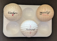 vtg lot - SIGNATURE GOLF BALLS - Walter Hagen - Cary Middlecoff - Tom Weiskopf