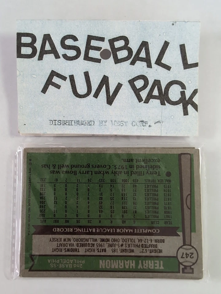 1976 Topps Baseball Card Fun Pack with (10) Cards, posable Ryan, Eckersley RC - Image 3 of 3