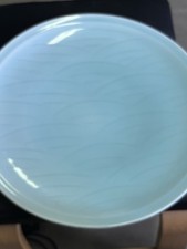 Genuine Arita Ware Fukagawa Blue Porcelain 16  Round 2  High Deco Serving Platter
