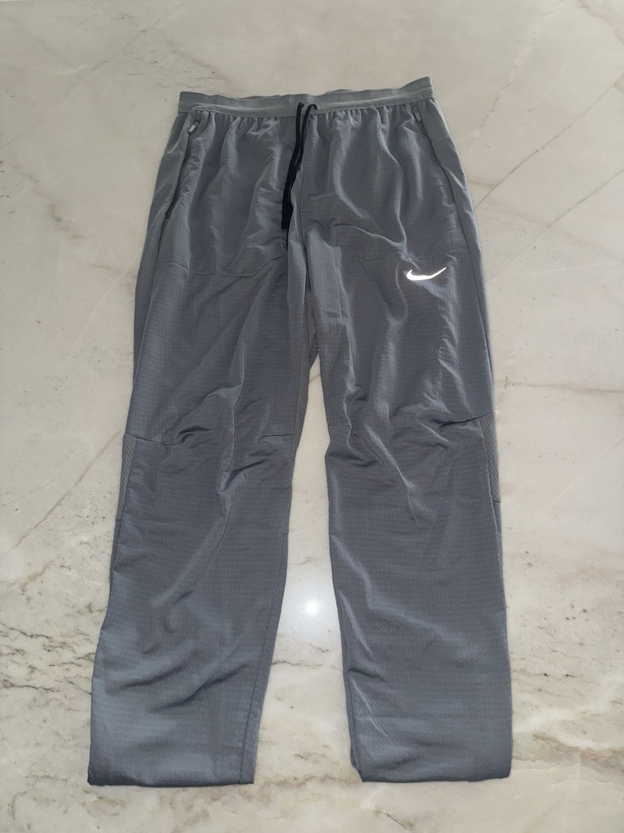 Nike Men Small Tall Phenom Dri-FIT Knit Running Pants Gray DQ4740 - Main Image