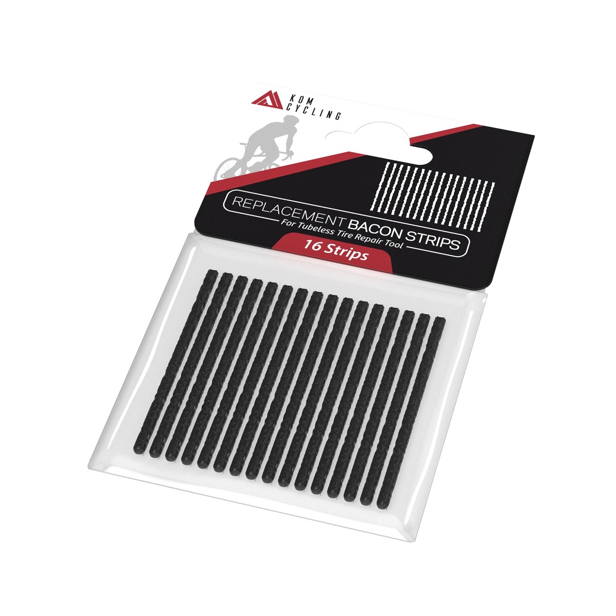 KOM Cycling Tubeless Tire Repair Tool Replacement Bacon Strips - 16 Tubeless Rep
