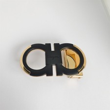 Ferragamo matte Black with gold Belt Buckle Men's for 34-35mm leather strap