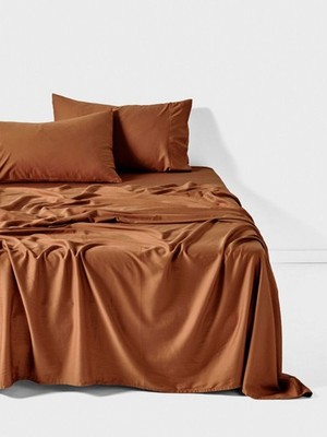 Linen House Surf Wash Sheet Set (Rust) - Single