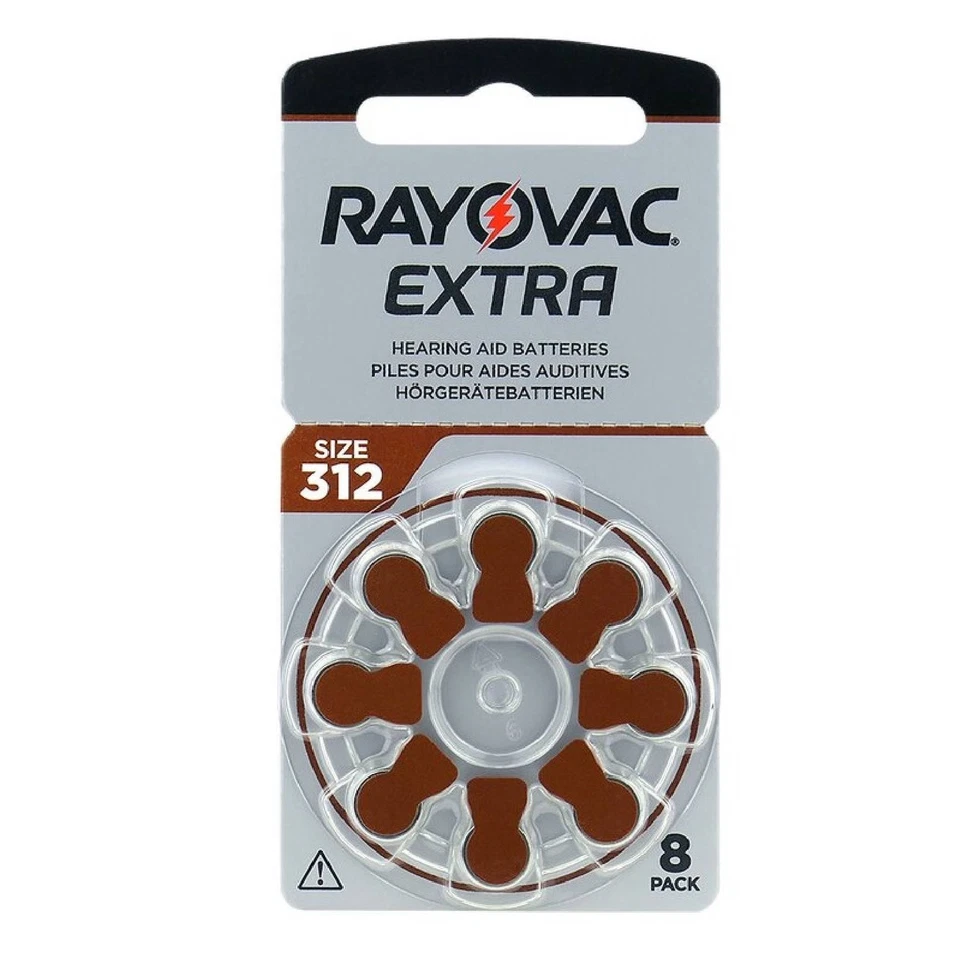 56x Rayovac Extra 312 PR41 Piles Auditives Zinc-Air 1,45V Cellule Bouton - Photo 2/4