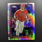 Mike Trout 2025 Topps Chrome Logofractor Baseball Card #100 Los Angeles Angels