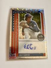 Colt Carter 2026 Panini Stars & Stripes Prizm USA Baseball Auto Silver Disco
