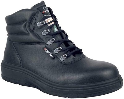 COFRA Leather Work Boots - NEW ASPHALT Treadless Footwear- Size 10,Black