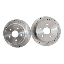12.44 Rear Drilled Slotted Brake Rotors 53041 For Jeep Wrangler 2007-2017
