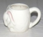 Williams Sonoma TWO 4 inch tall Some Bunny Loves Love Figural Rabbit Mugs — photo 3
