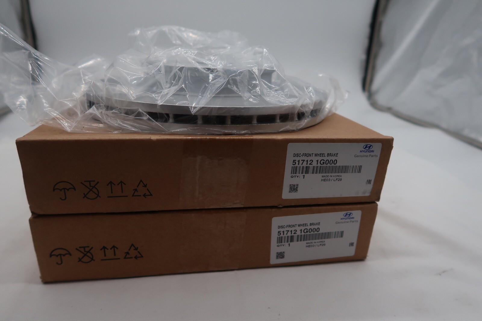 New GENUINE FRONT BRAKE DISCS FOR HYUNDAI I20 KIA RIO MK2 2005-2010 517121G000 image 2