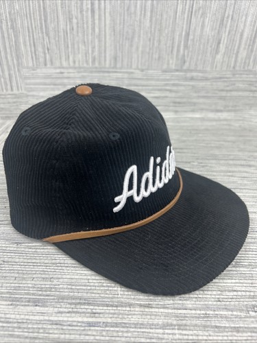Adidas Golf Cord Collegiate Black/Brown Strapback Hat - Picture 2 of 12