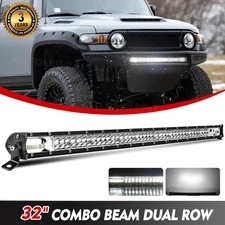 32" 180W LED Light Bar Hidden Lower Bumper Combo For TOYOTA Cruiser FJ 2007-2014
