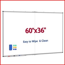UIFER 60x36 Magnetic Dry Erase Whiteboard Wall Mount