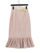 MinkPink Women's Midi Skirt S Multi Floral 100% Other Midi A-Line