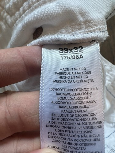 Polo Ralph Lauren Jeans Men 34x32 The Sullivan Slim Graphic White Sold Out Rare - Picture 6 of 11