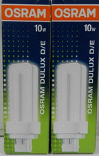 2 x Osram Dulux D/E 10W/830 G24q-1 Lumilux warm white 4 pin (pack of 2)