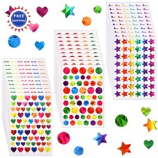 Star Stickers 1710 Pcs Holographic Kids Reward Classroom Supplies Small Sparkly