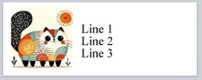 30 Personalized Abstract Cat Kitten Address Labels  jx 781 