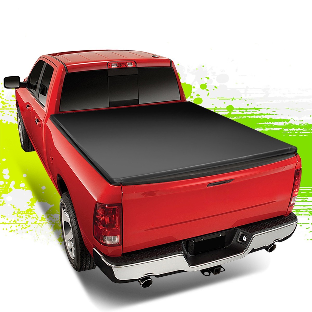FOR 09-24 DODGE RAM 1500 2500 3500 6.5FT BED SOFT VINYL ROLL-UP