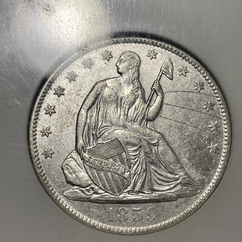1859-O 50c SS Republic Seated Liberty Half Dollar NGC Shipwreck Effect Item 8802