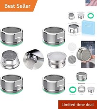 Chrome-Plated 4PCS Faucet Aerator Filters - Save Water in Kitchen Bath