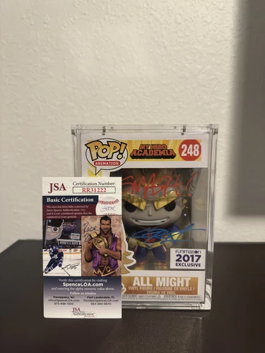 Funko Pop! My Hero Academia All Might #248 Signed by Chris Sabat JSA Armor