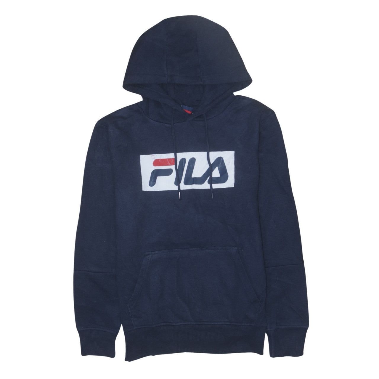 Felpa con cappuccio vintage FILA BLU UOMO XS