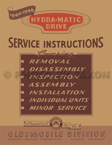 Olds Hydra Matic Getriebe Shop Manuell 1940 1941 1942 Oldsmobile Reparatur Buch-image