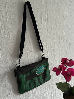 Von Dutch Tasche Umhängetasche Y2K Style Vintage Schwarz Grün Logo  