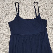 Old Navy XS Navy Blue Stretch Spaghetti Strap Midi Sundress for Women