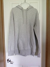 Gray Hooded Pullover Sweatshirt Hoodie