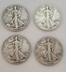 Walking Liberty Silver Half Dollar Lot of 4 -  1941, 1943D, 1944, 1945