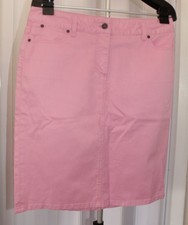 TALBOTS WOMENS SIZE 10 PINK 23" KNEE LENGTH COTTON SKIRT NEW W/ TAGS
