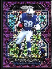 2021 Panini Prizm #31 Marshall Faulk Purple No Huddle Disco /35 SP