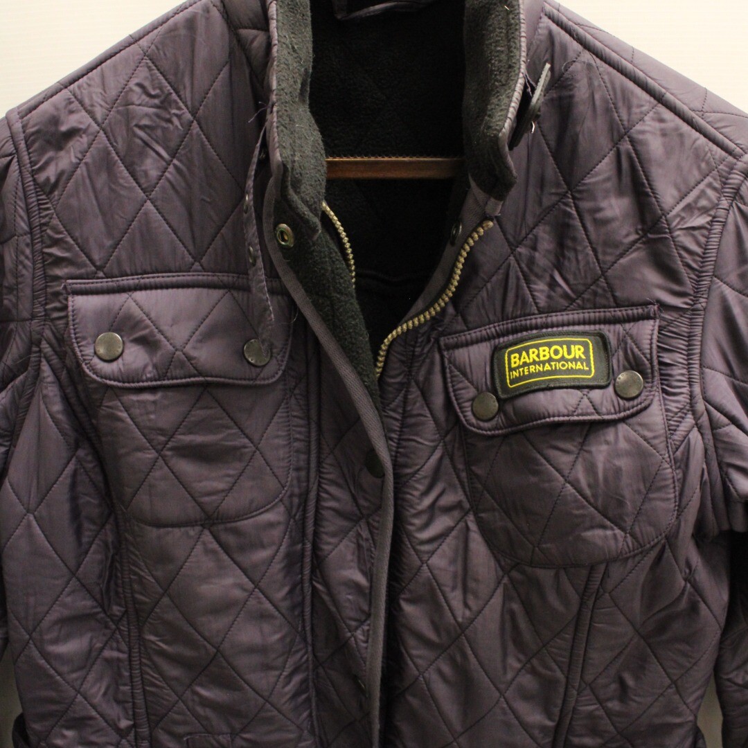Women's BARBOUR Aubergine Fleece Lined Quilted Jacket Size UK12 A07