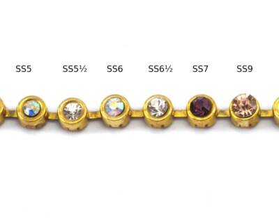 Empty cup chain-Empty rhinestone chain SS5-SS9(1.7-2.5mm setting