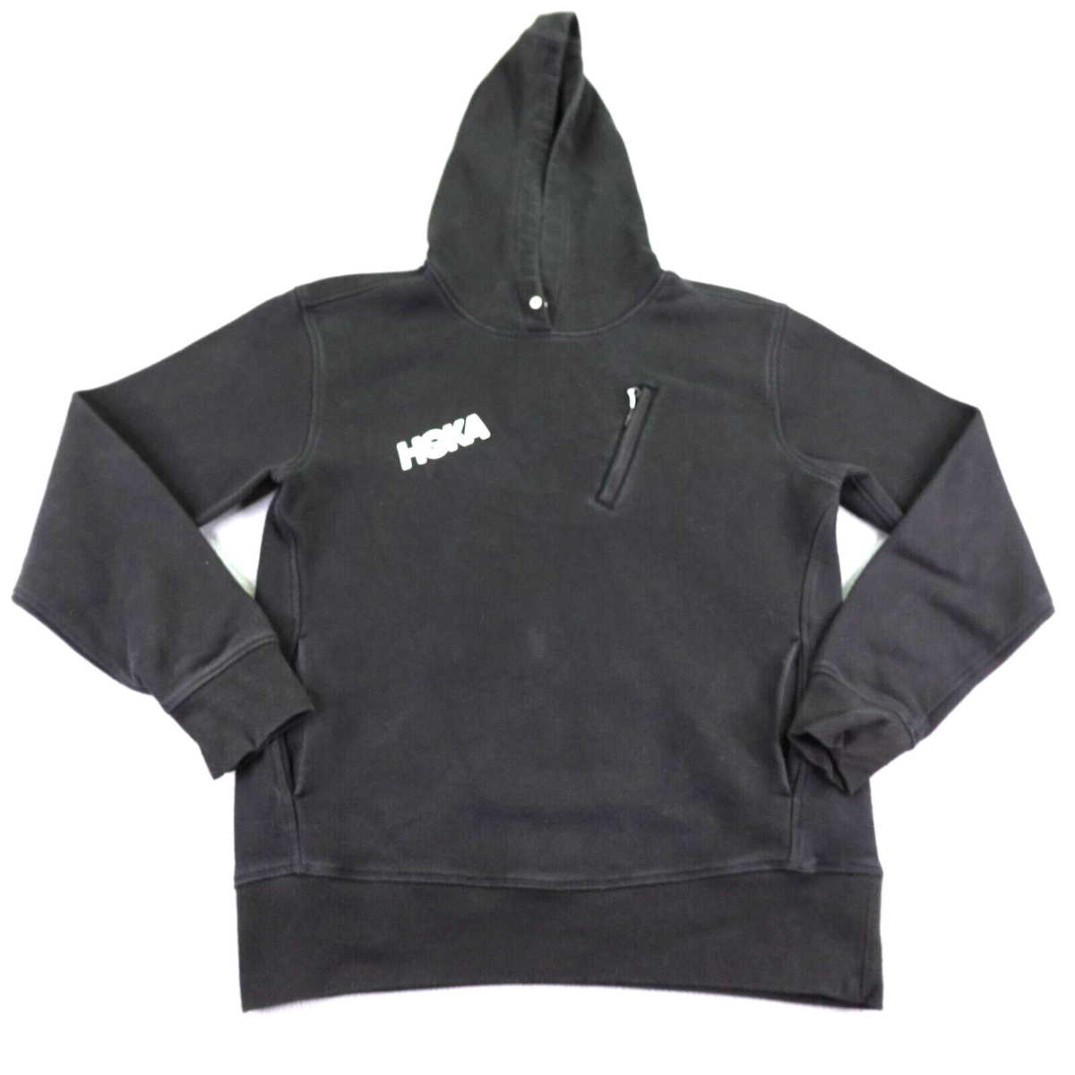 Hoka Hoodie Mens Medium Black Pullover Sweater Sweatshirt Running 