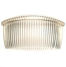 TILCO Vintage Women Girls Hair Side Comb Back Hold Large Clear Transparent Teeth