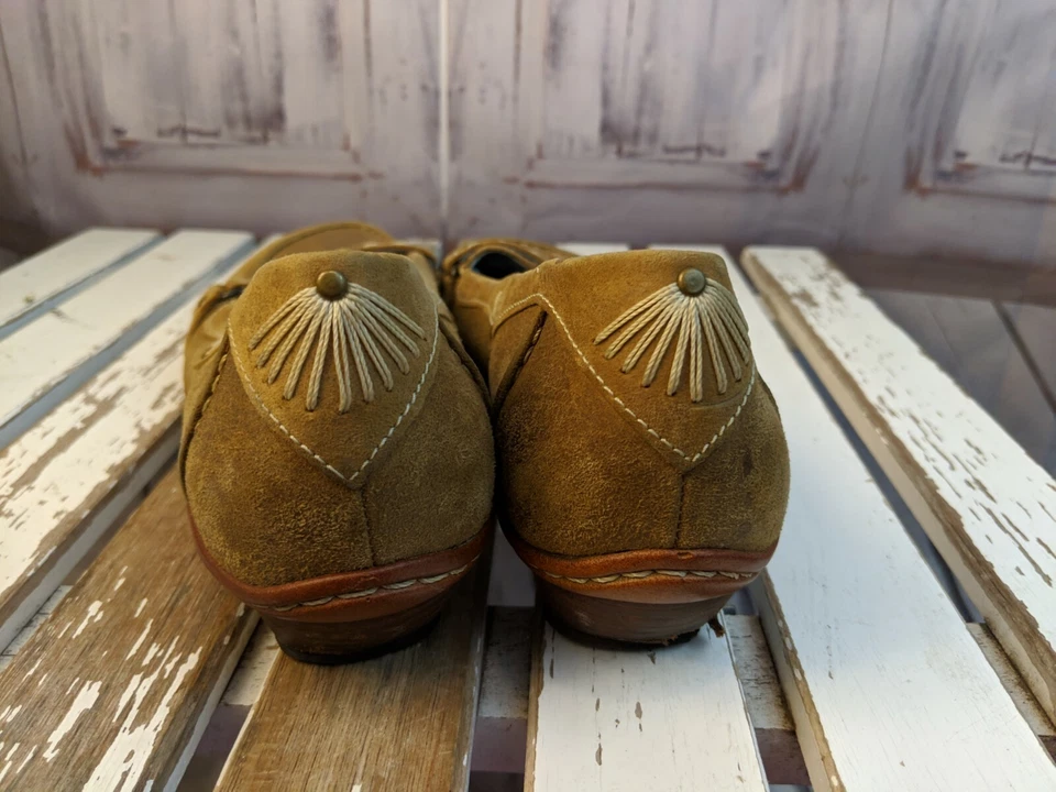 Indigo 8 8M Zapatos planos confort cuero mocasines barcos marrón tostado sin usar, en caja, puntera Clarks Foto 4 de 4