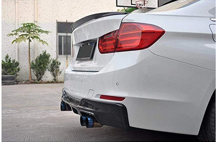 Spoiler Rear Wing Lip Trim Sticker For Car Roof Trunk Bonnet Carbon Fiber Color - Image 2 of 4