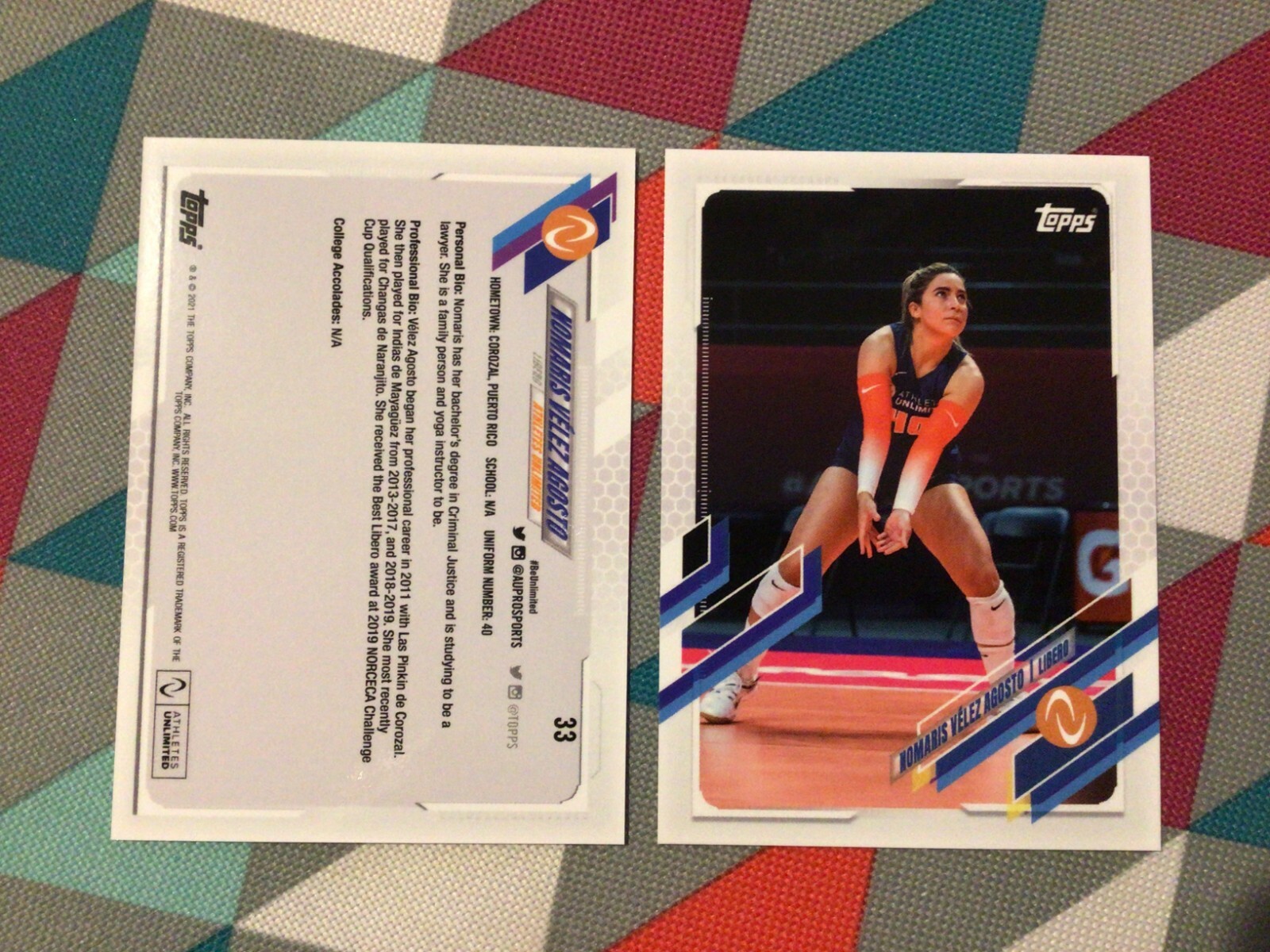 #33 Nomaris Velez Agosto RC Topps Set Break 2021 Athletes Unlimited Volleyball