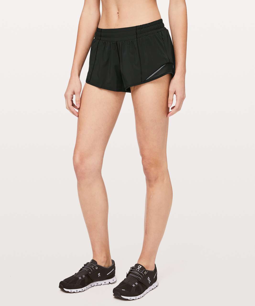 NWT - Lululemon Hotty Hot Short II *2.5 Black, SIZE: 12