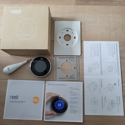Nest Model 02A Smart Thermostat Wi-Fi 2nd Gen No base Not tested Good for parts